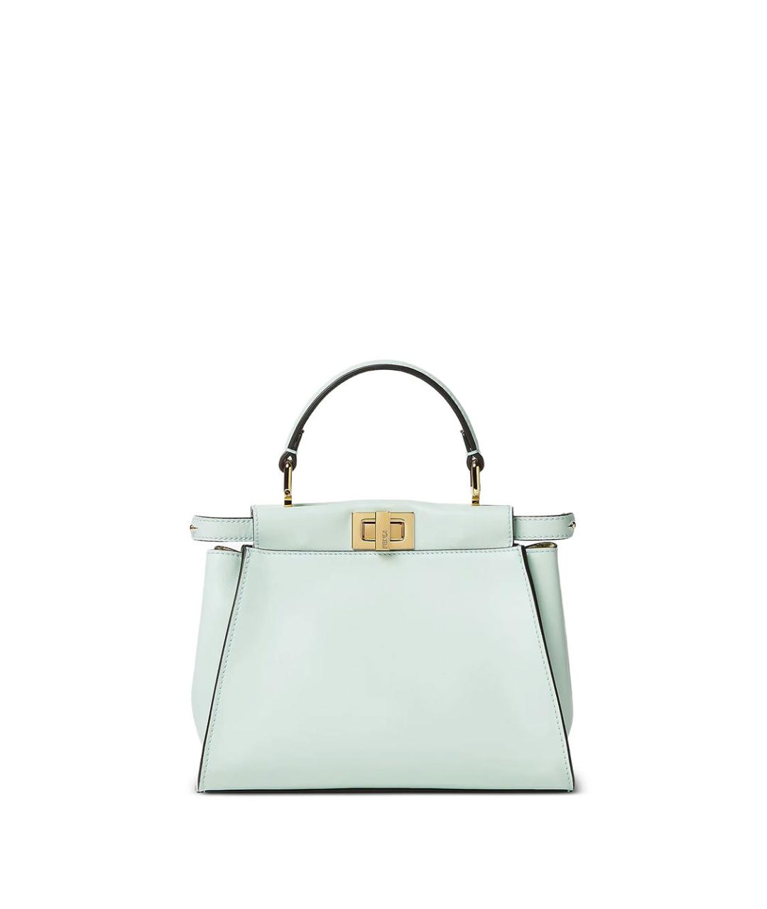 FENDI Зеленая кожаная сумка тоут, фото 1