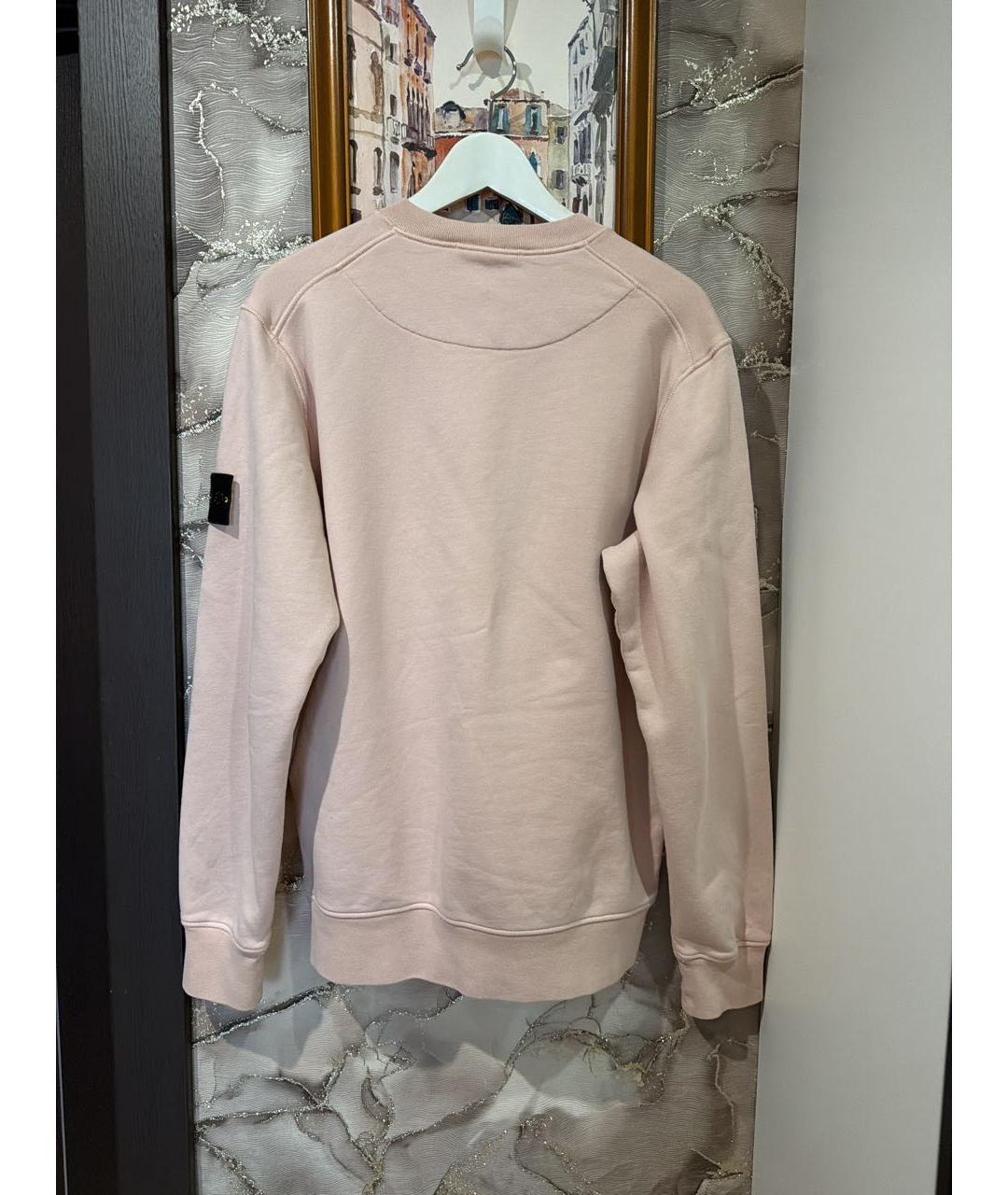 STONE ISLAND Розовый хлопковый джемпер / свитер, фото 2