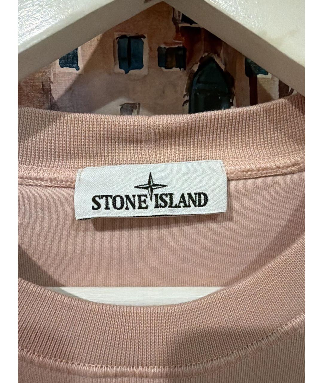 STONE ISLAND Розовый хлопковый джемпер / свитер, фото 3