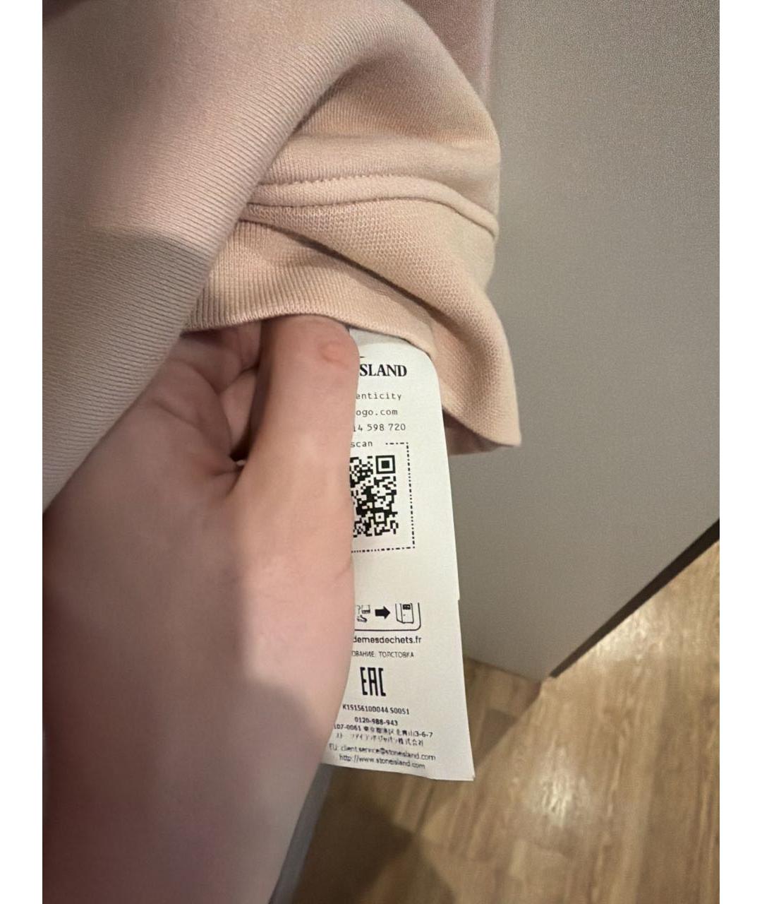 STONE ISLAND Розовый хлопковый джемпер / свитер, фото 6