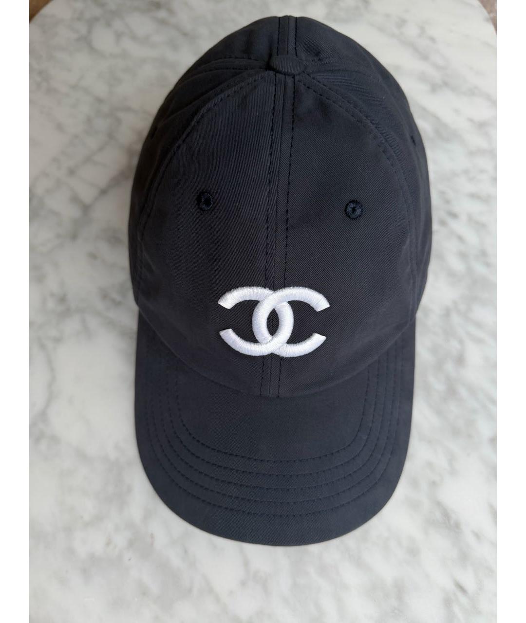 CHANEL Темно-синяя хлопковая кепка, фото 2