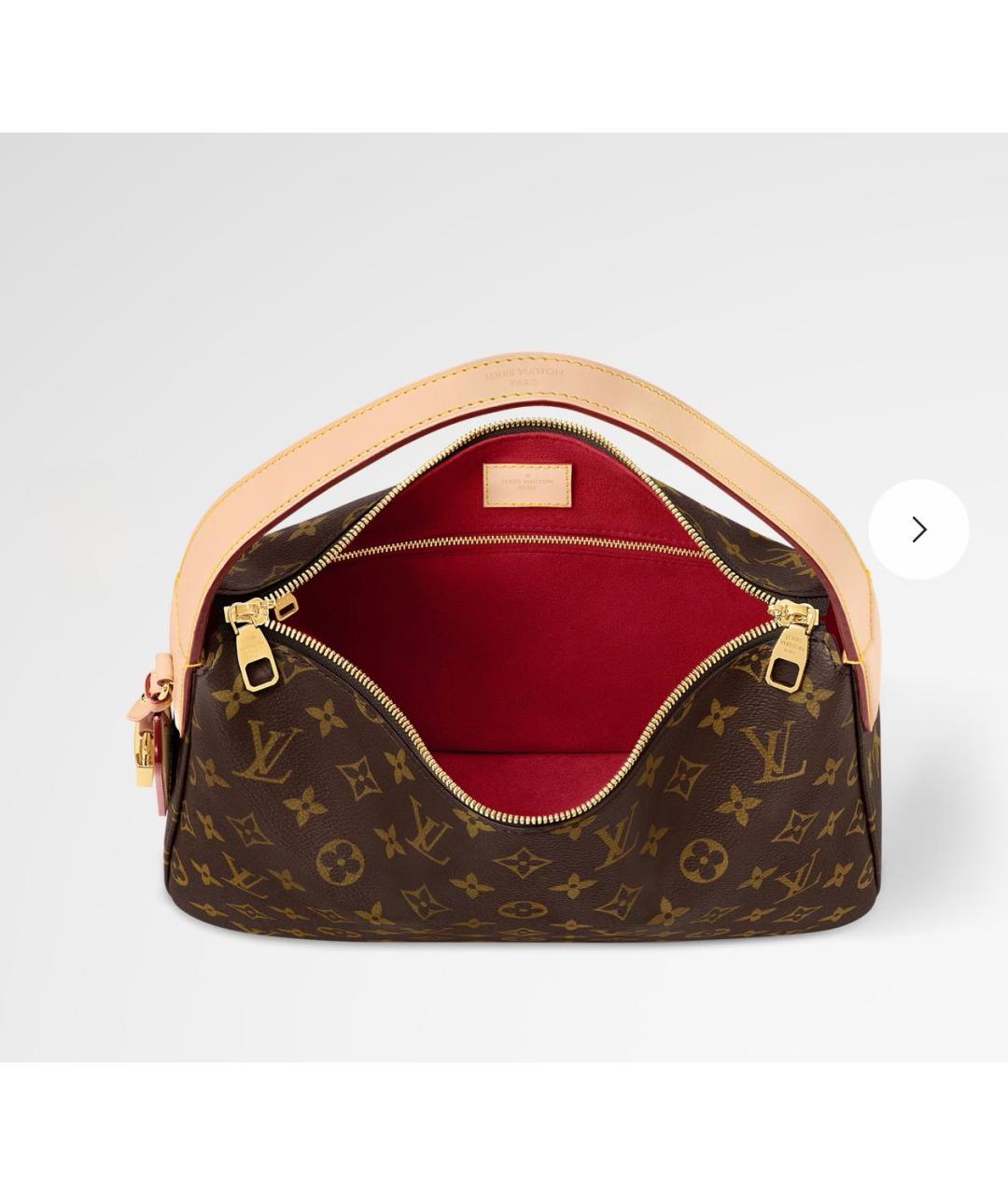 LOUIS VUITTON Коричневая сумка с короткими ручками, фото 5