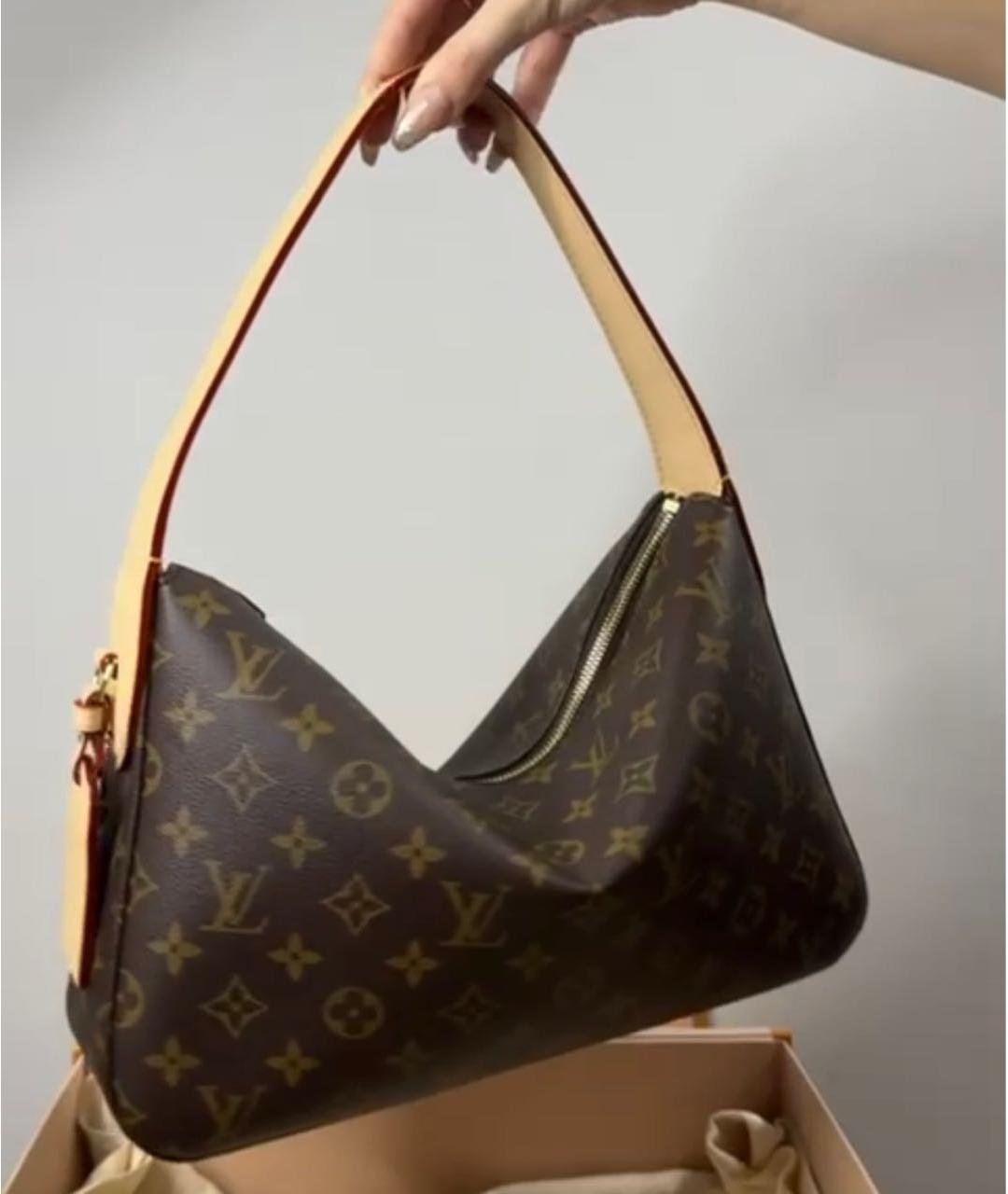 LOUIS VUITTON Коричневая сумка с короткими ручками, фото 3