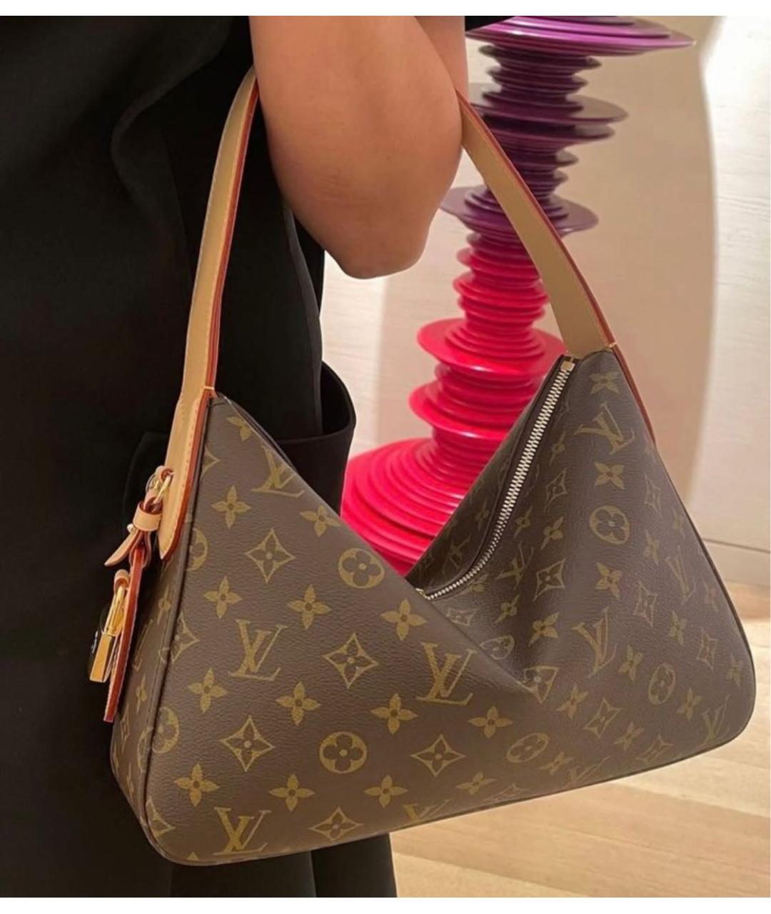 LOUIS VUITTON Коричневая сумка с короткими ручками, фото 7