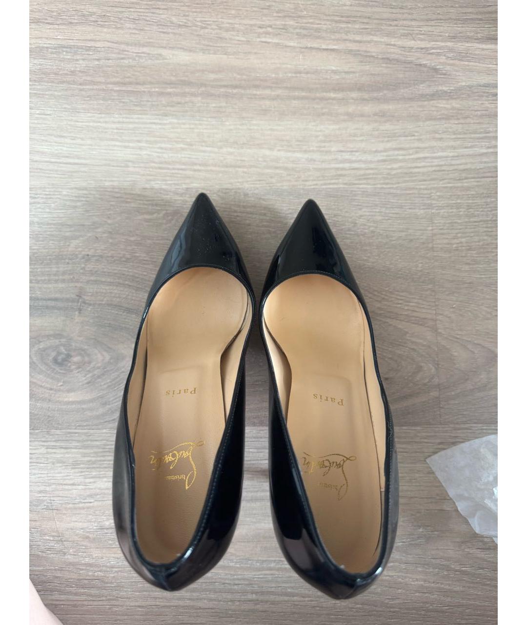 CHRISTIAN LOUBOUTIN Черные туфли из лакированной кожи, фото 3