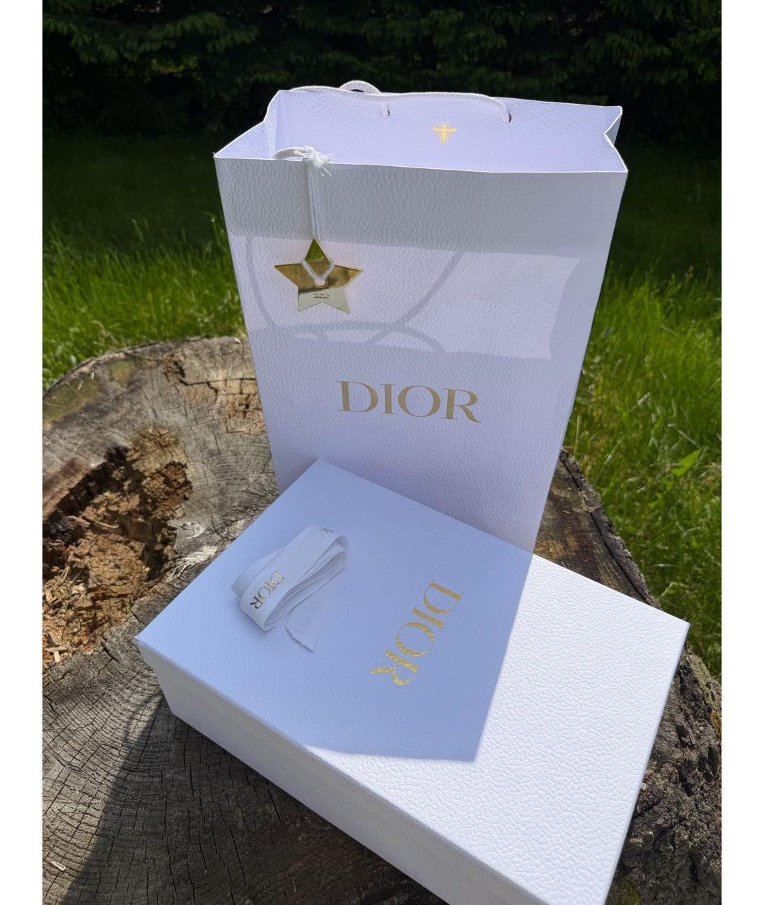 CHRISTIAN DIOR Черные текстильные лодочки на низком каблуке, фото 7