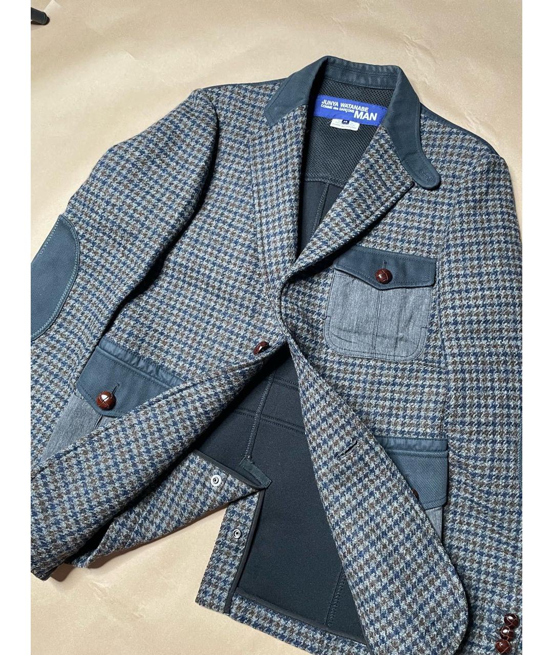 JUNYA WATANABE COMME DES GARÇONS Антрацитовый твидовый жакет/пиджак, фото 2
