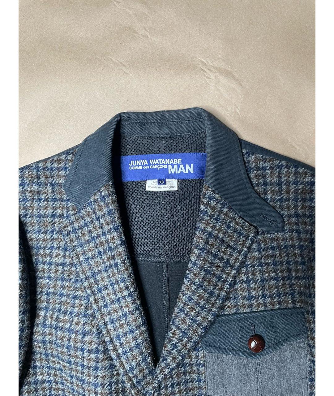 JUNYA WATANABE COMME DES GARÇONS Антрацитовый твидовый жакет/пиджак, фото 4