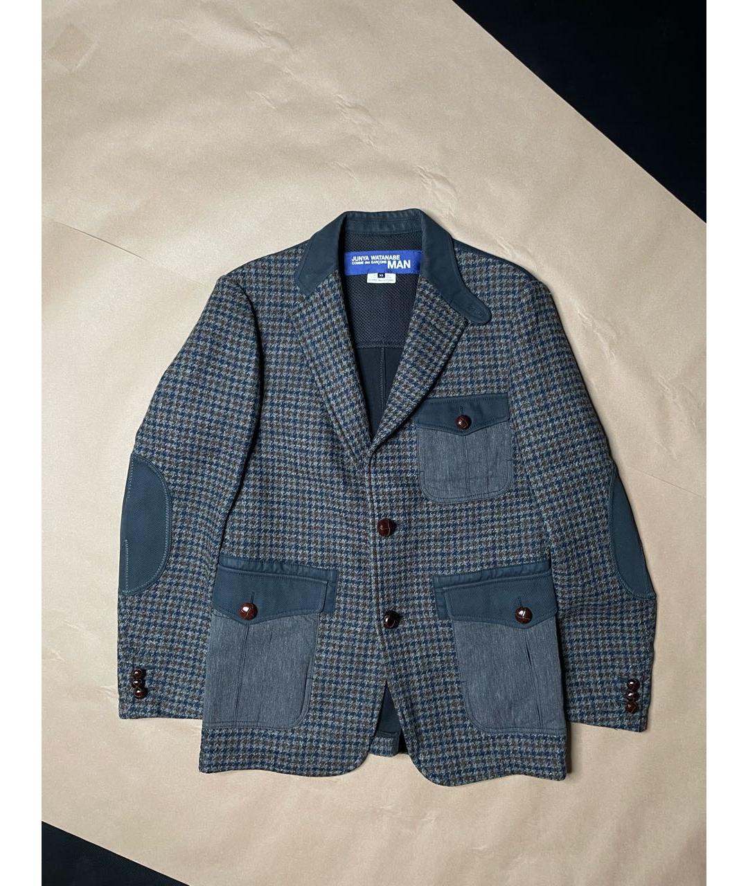 JUNYA WATANABE COMME DES GARÇONS Антрацитовый твидовый жакет/пиджак, фото 6