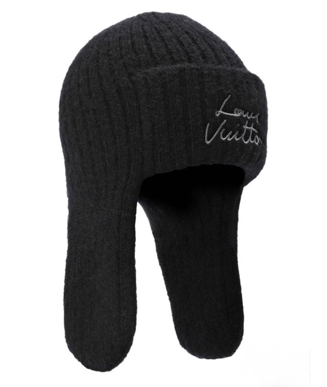 LOUIS VUITTON Черная шапка, фото 1