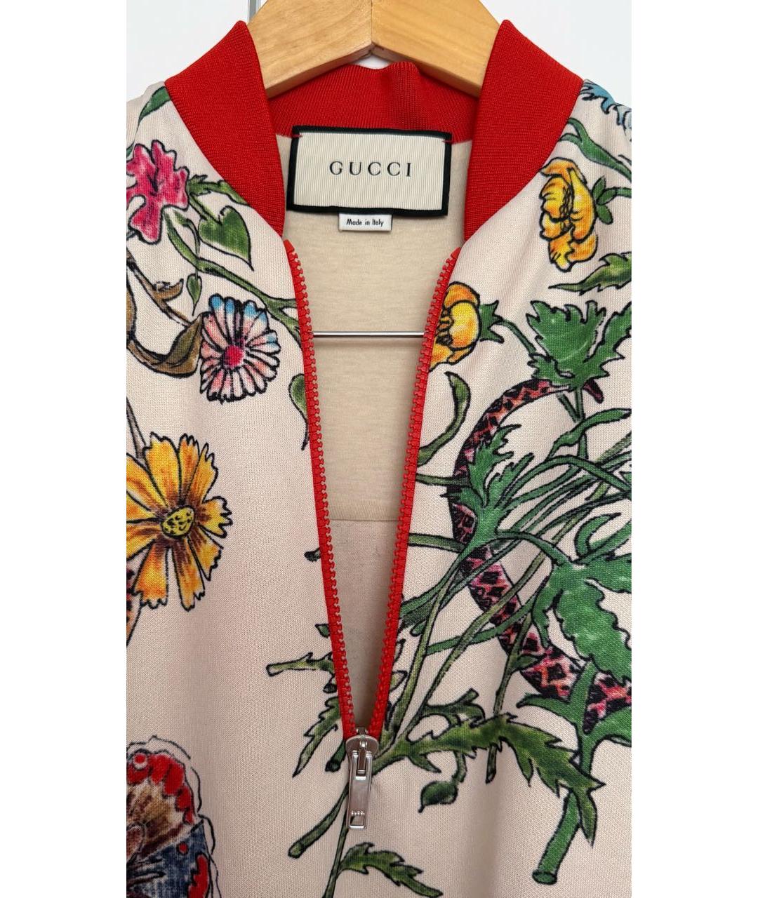 GUCCI Мульти хлопко-эластановое повседневное платье, фото 4