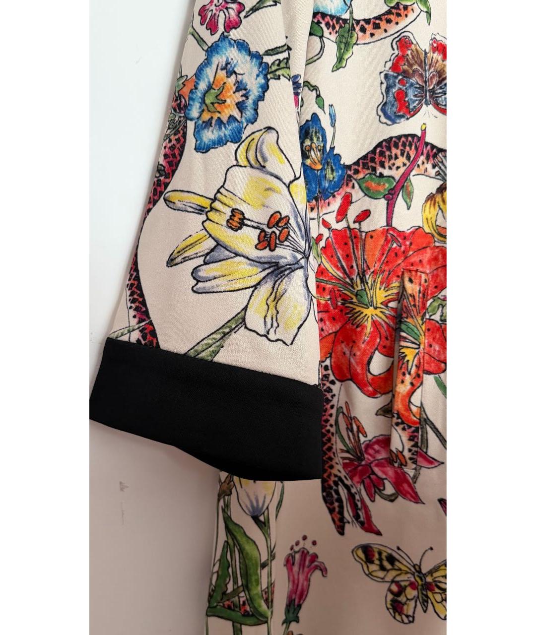 GUCCI Мульти хлопко-эластановое повседневное платье, фото 5