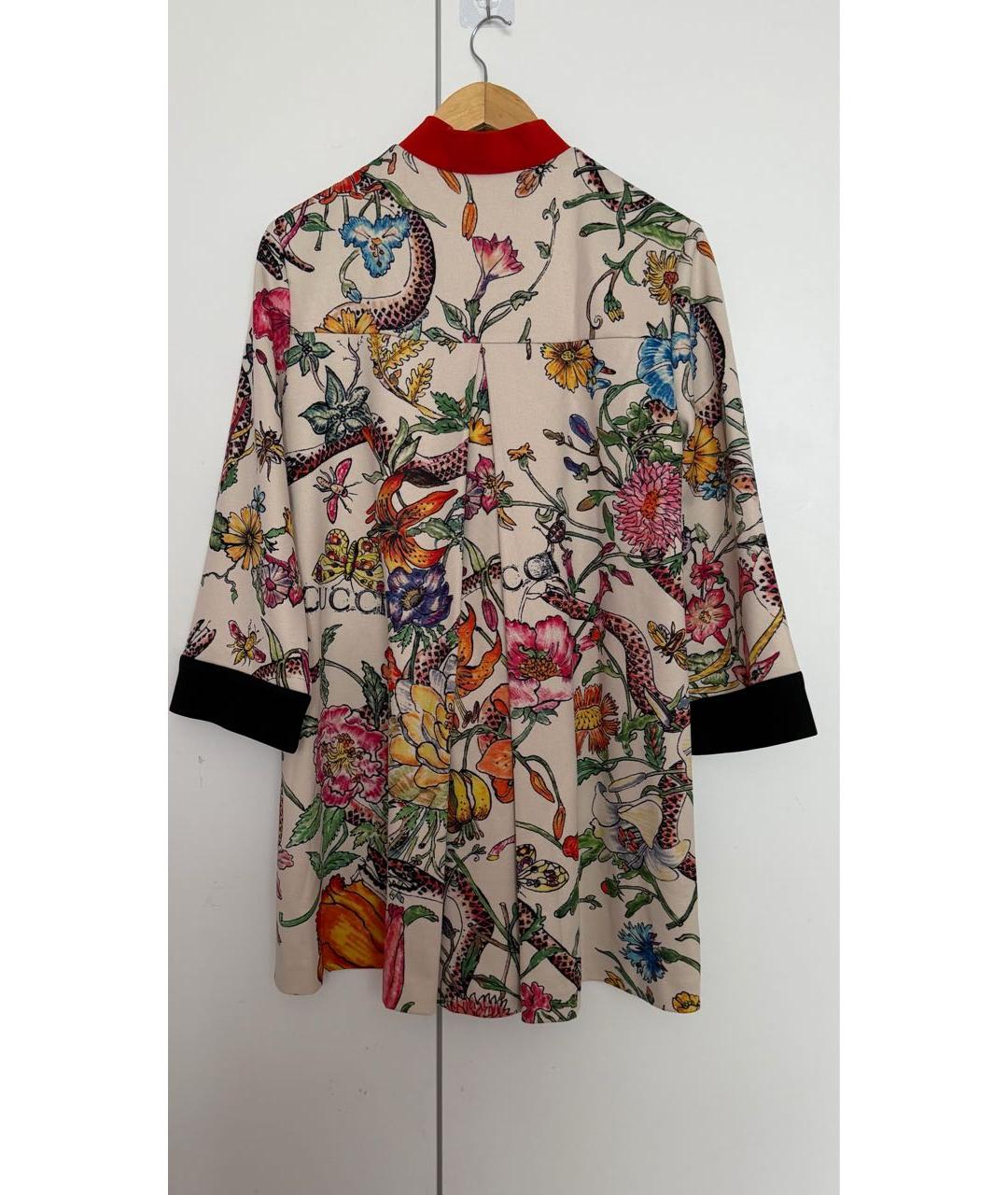 GUCCI Мульти хлопко-эластановое повседневное платье, фото 2