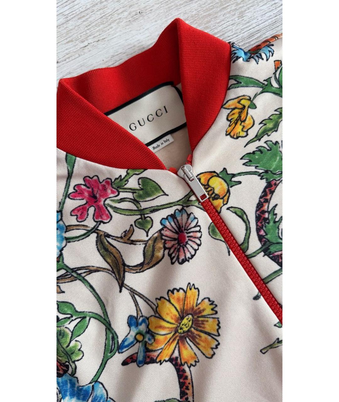 GUCCI Мульти хлопко-эластановое повседневное платье, фото 3