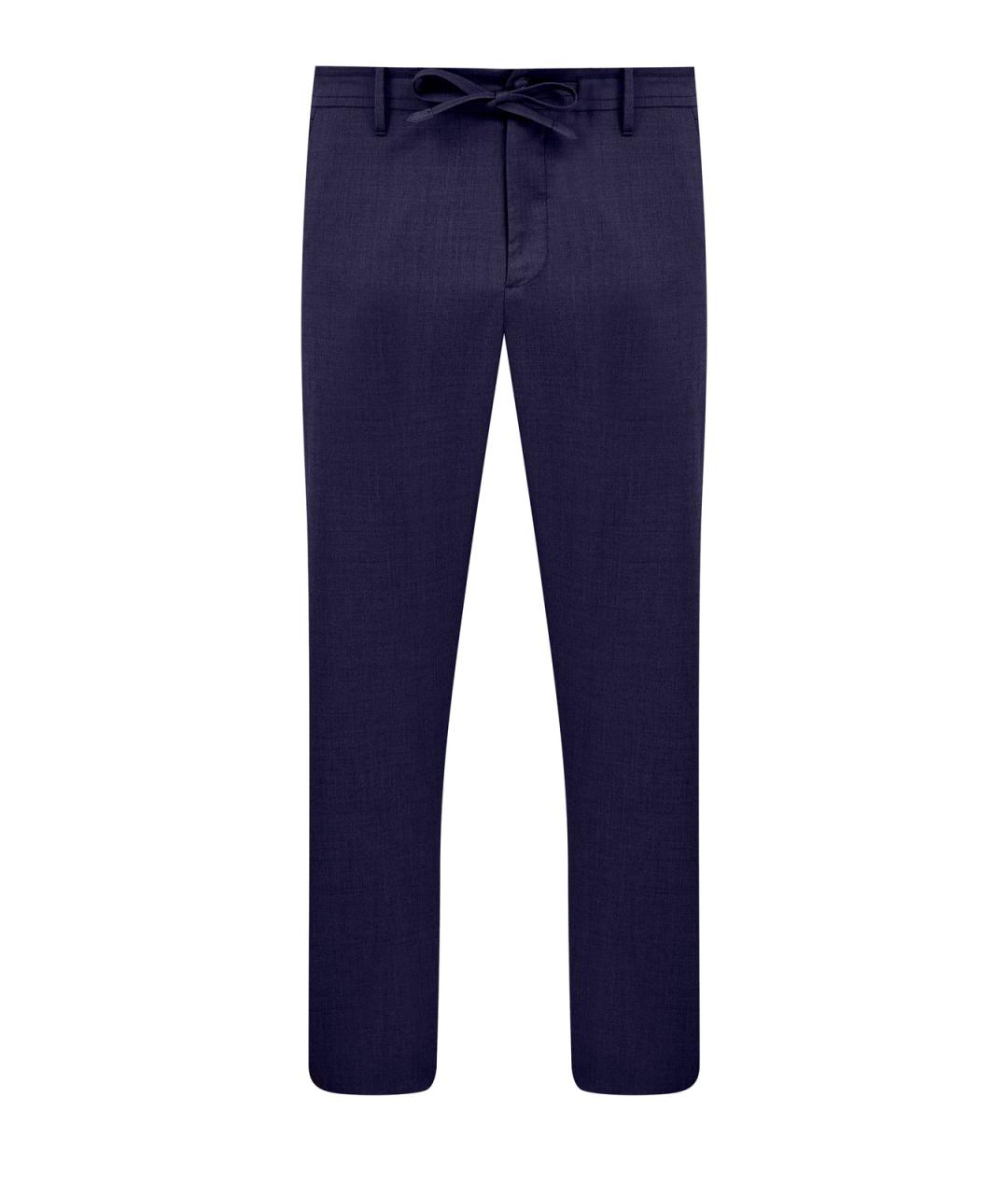 CANALI Синие шерстяные повседневные брюки, фото 1