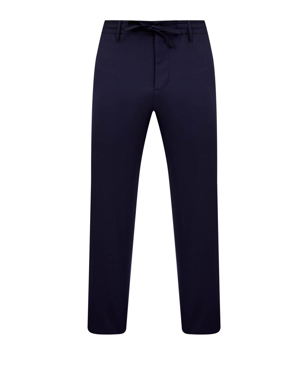 CANALI Синие шерстяные повседневные брюки, фото 1