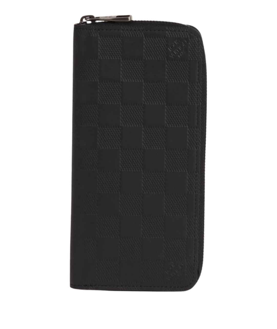 LOUIS VUITTON Черный кожаный кошелек, фото 1