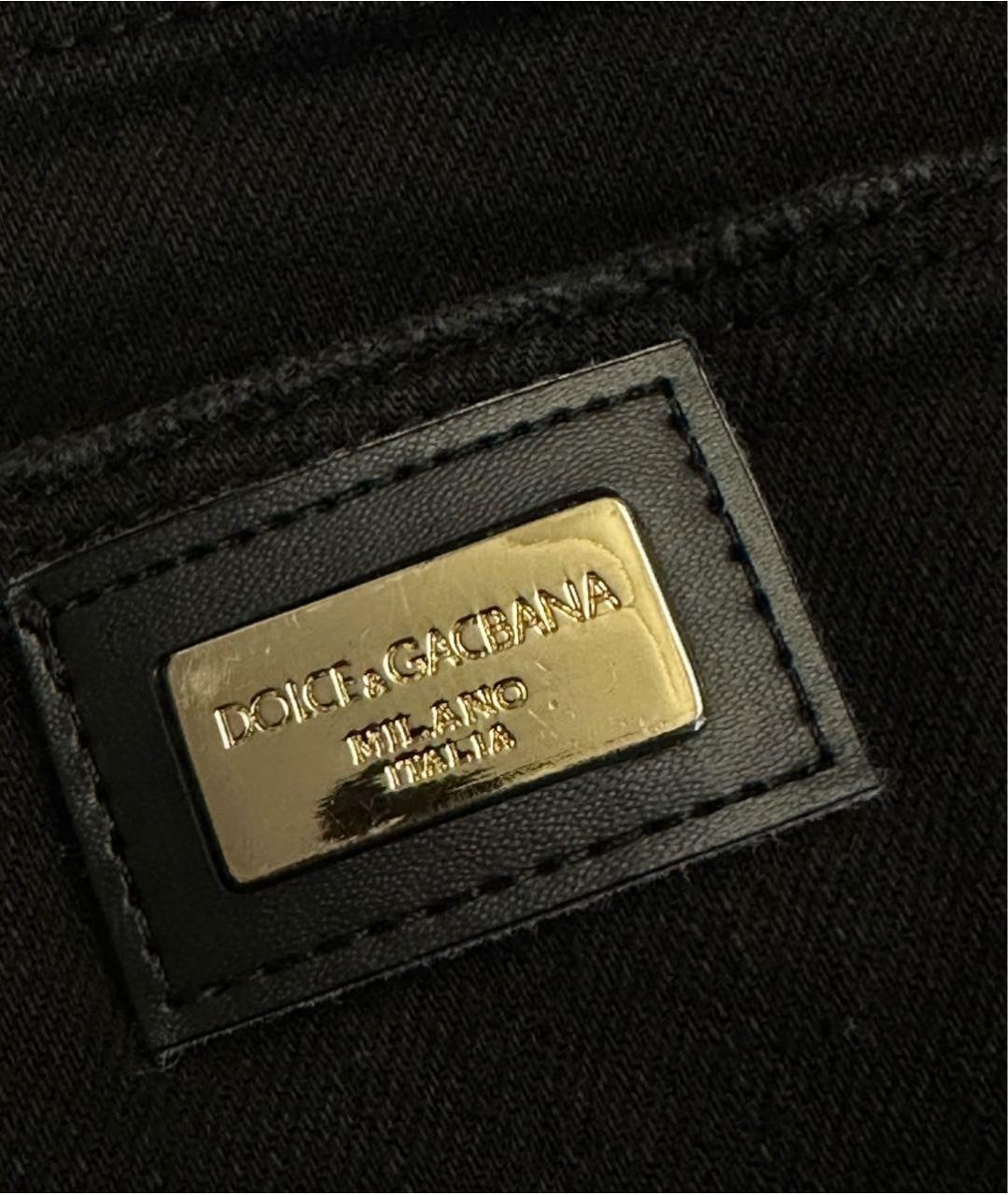 DOLCE&GABBANA Черные хлопковые джинсы слим, фото 7