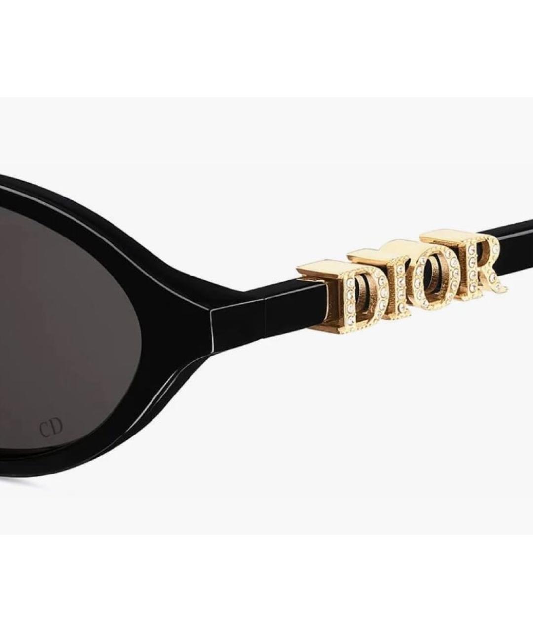 CHRISTIAN DIOR Черные пластиковые солнцезащитные очки, фото 2