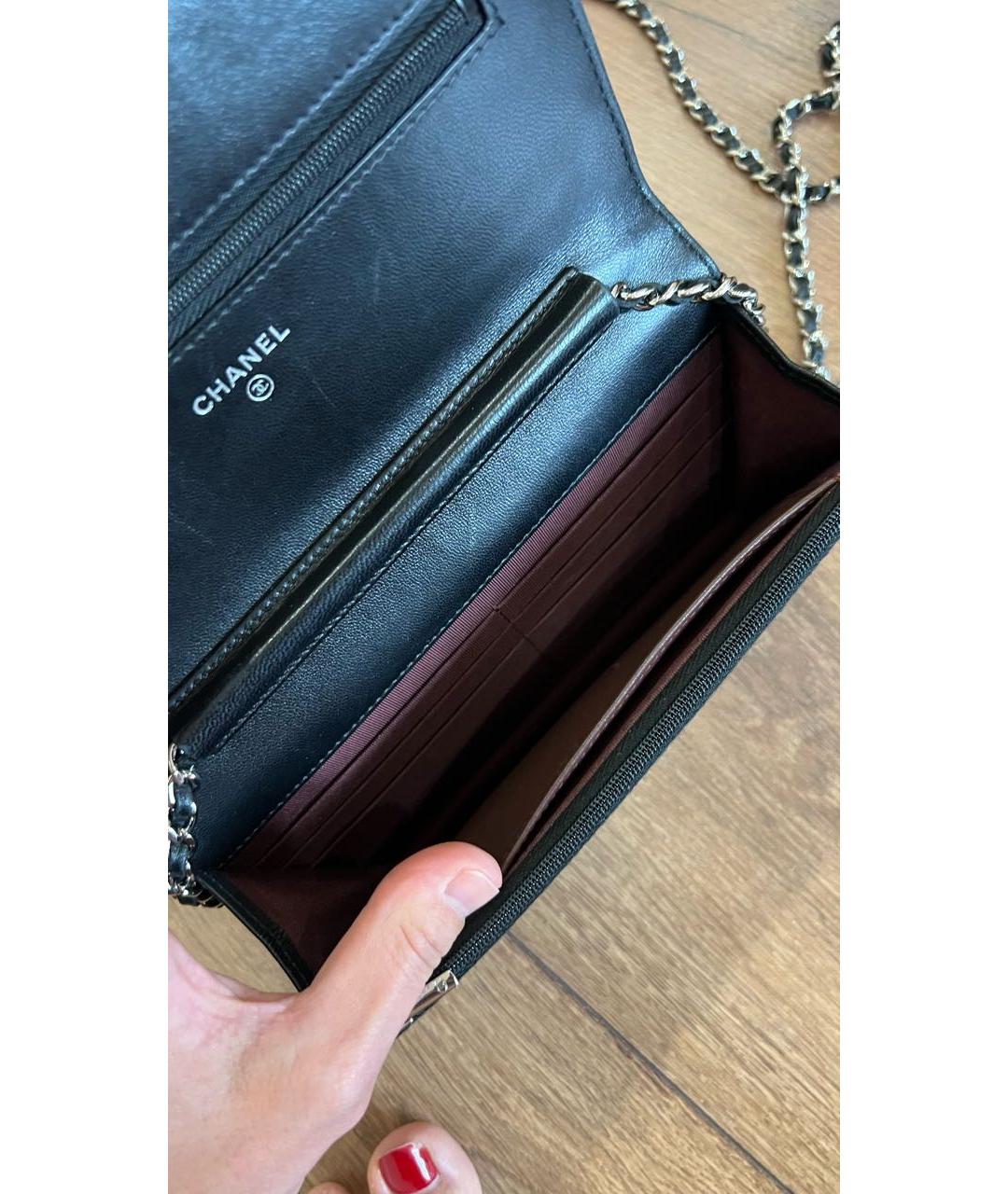 CHANEL Черная кожаная сумка через плечо, фото 4