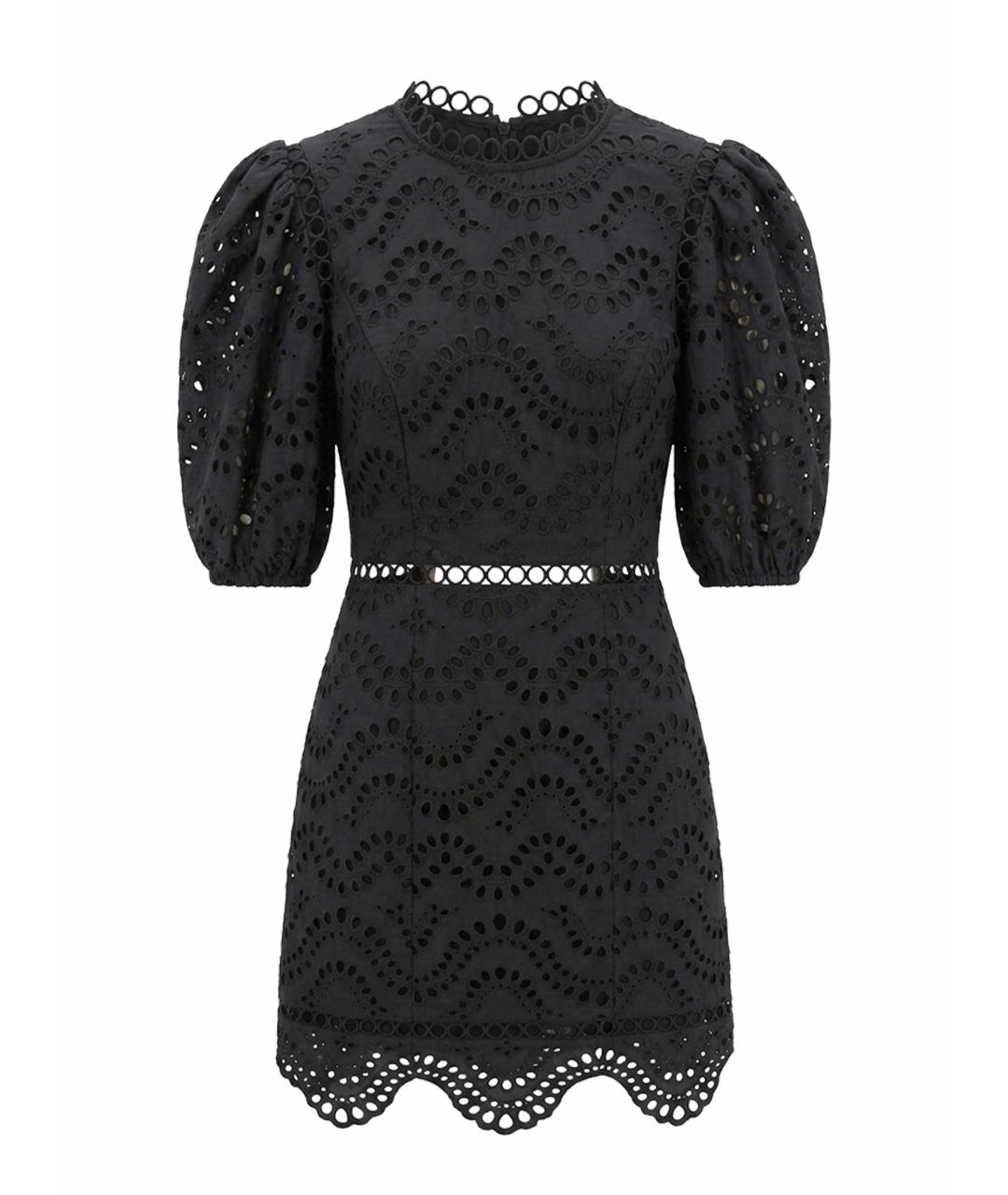 ZIMMERMANN Черное хлопковое коктейльное платье, фото 1