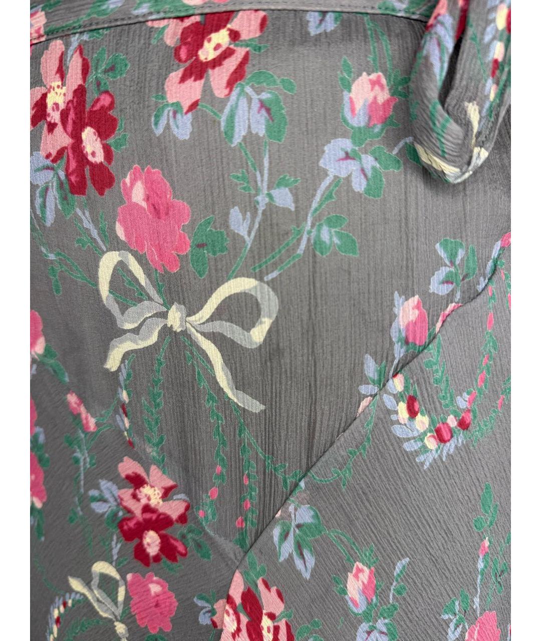 BLUMARINE Мульти шелковая юбка миди, фото 3