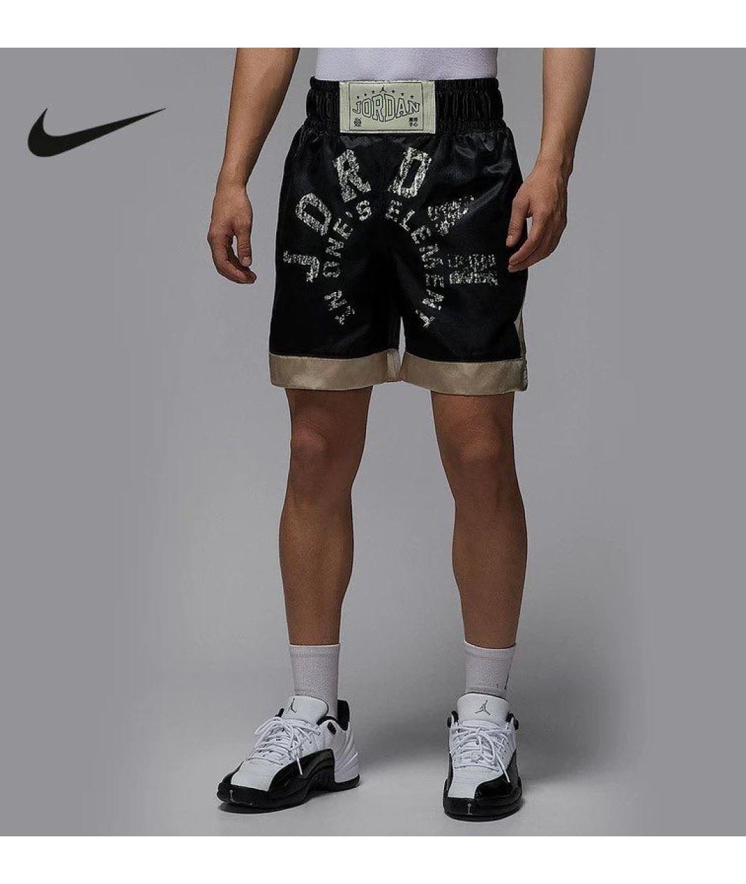 NIKE Черные полиэстеровые повседневные брюки, фото 6