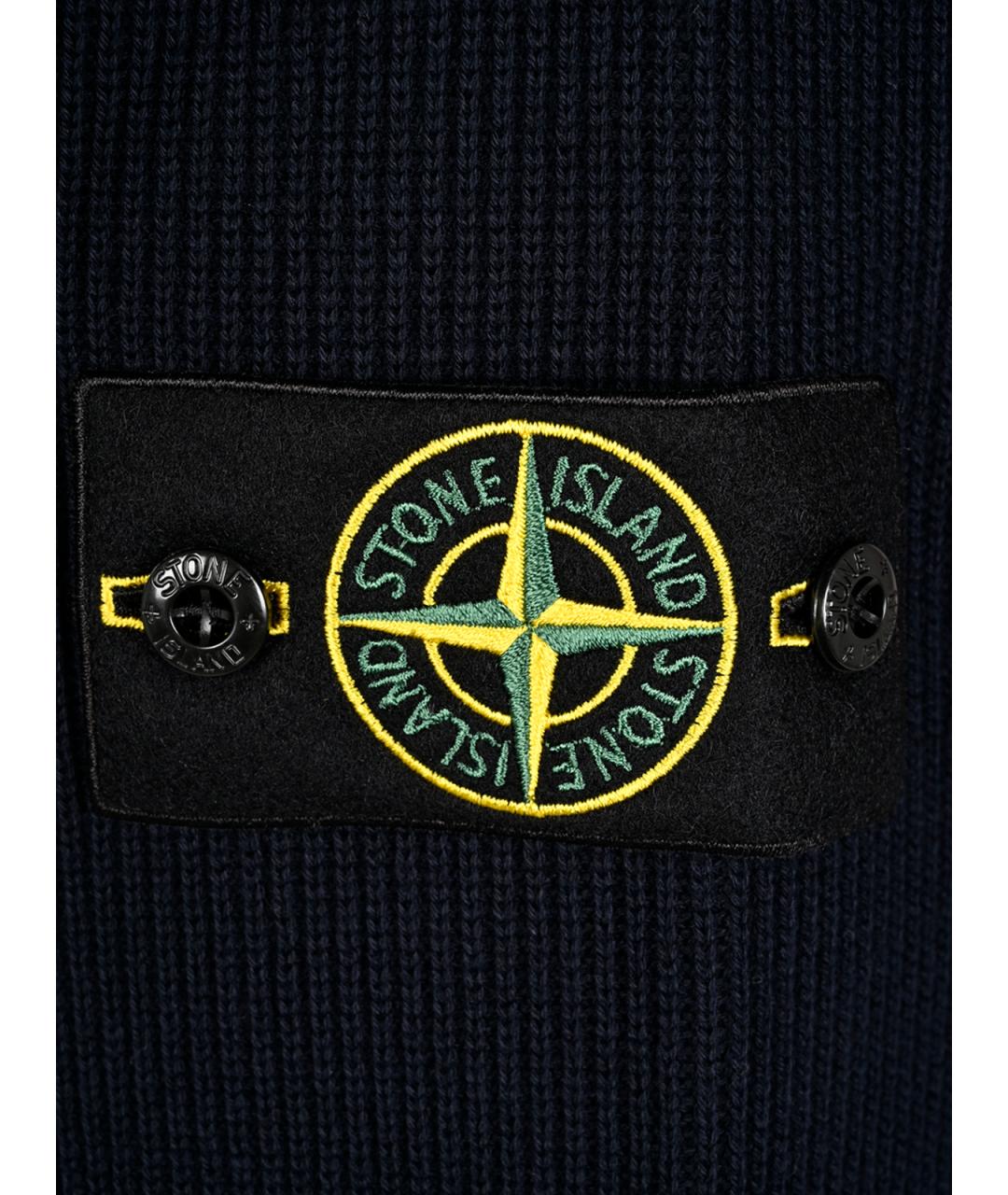 STONE ISLAND Синий кашемировый джемпер / свитер, фото 3