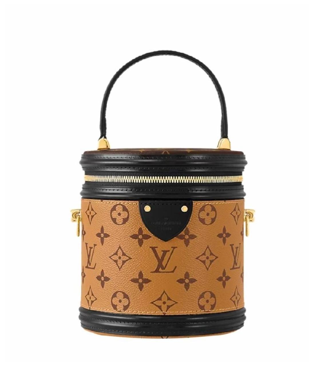 LOUIS VUITTON Коричневая кожаная сумка с короткими ручками, фото 1