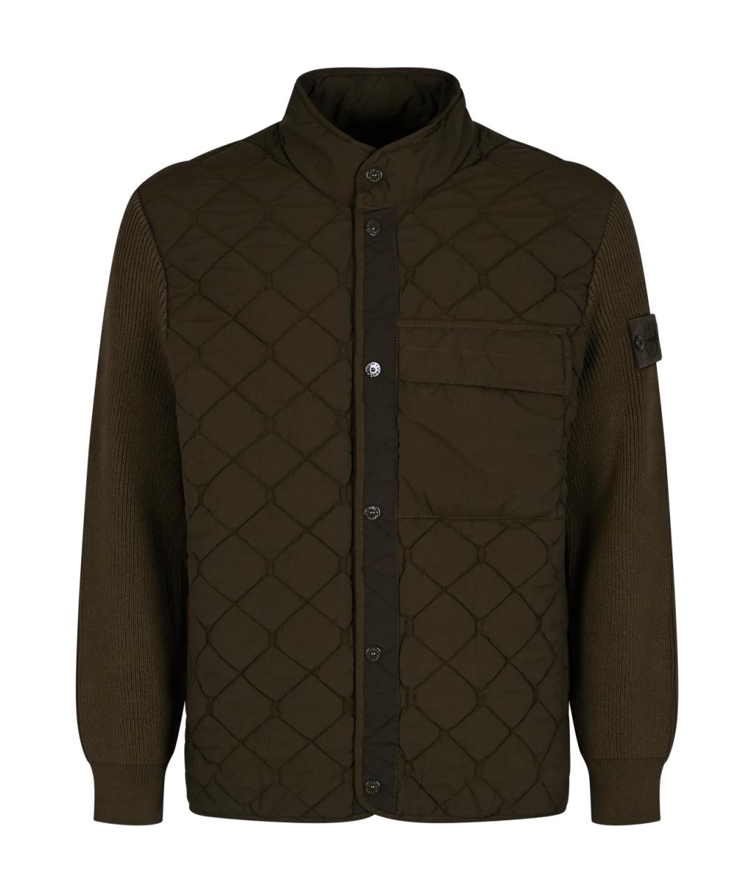 STONE ISLAND Хаки полиэстеровая куртка, фото 1
