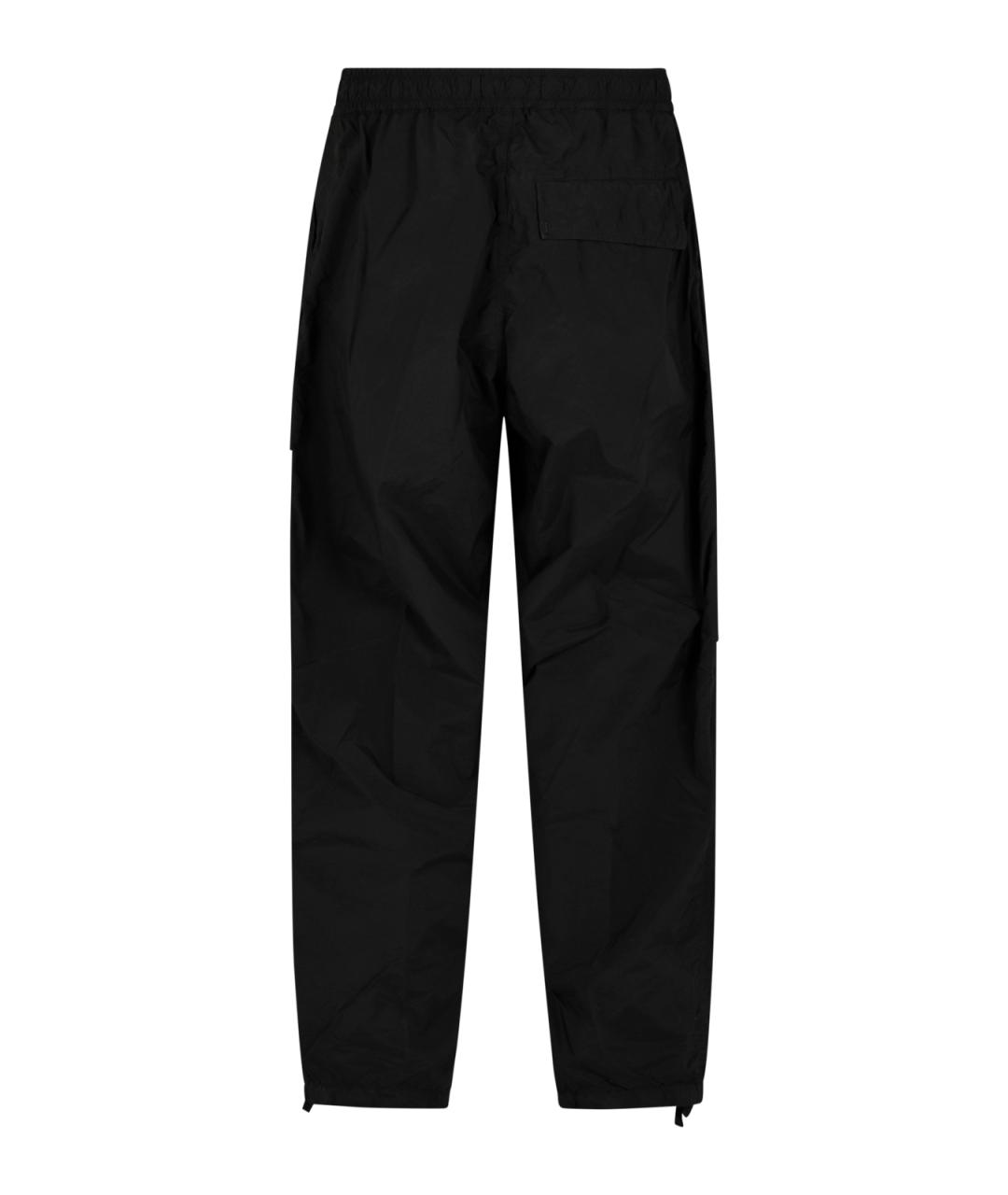 STONE ISLAND Черные полиамидовые повседневные брюки, фото 3
