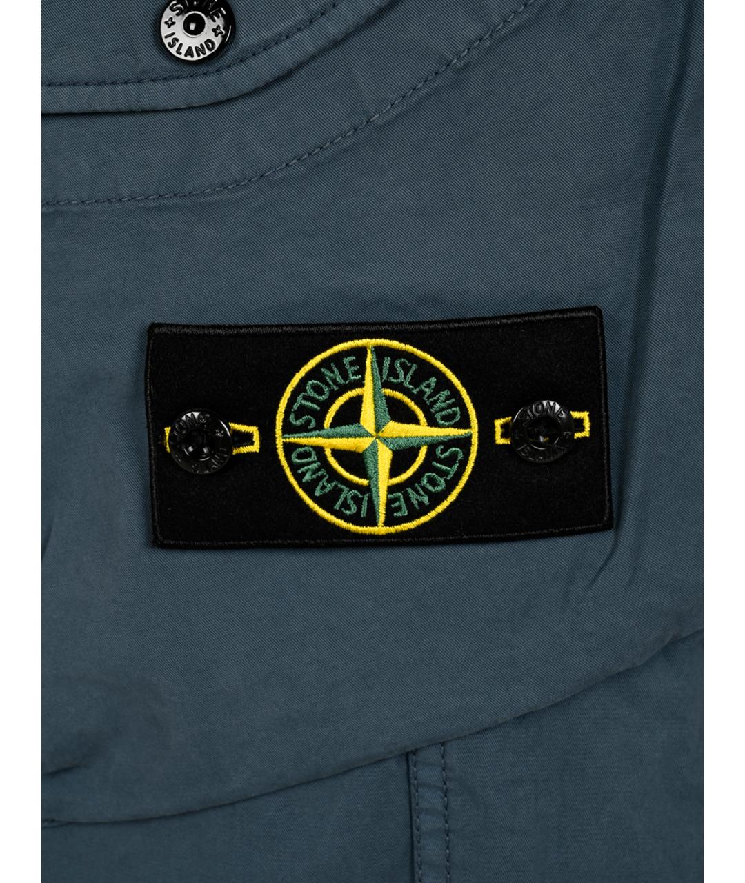 STONE ISLAND Синие хлопковые повседневные брюки, фото 6