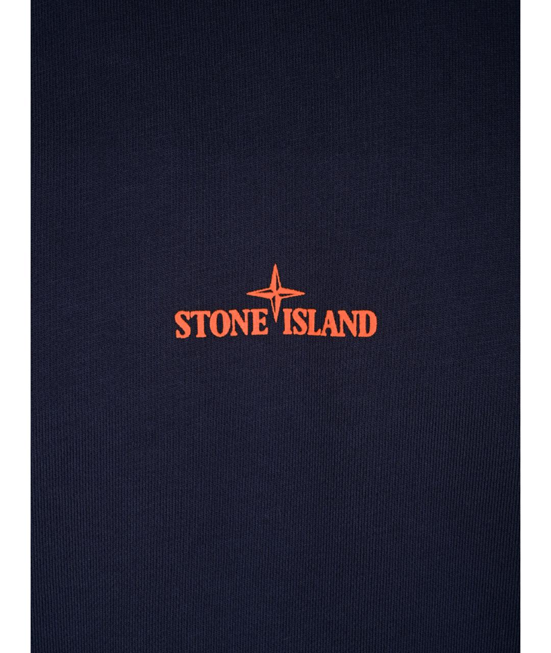 STONE ISLAND Синий хлопковый джемпер / свитер, фото 3