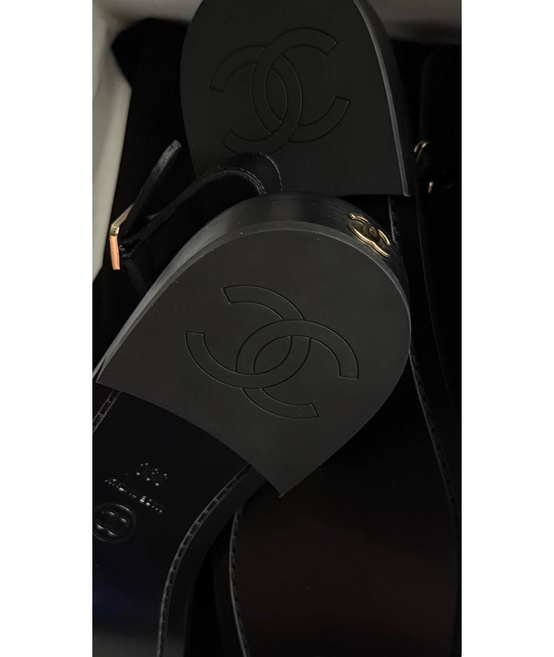 CHANEL Черные кожаные лоферы, фото 8