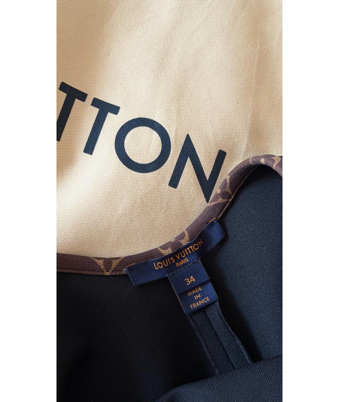 LOUIS VUITTON Черное полиамидовое коктейльное платье, фото 4
