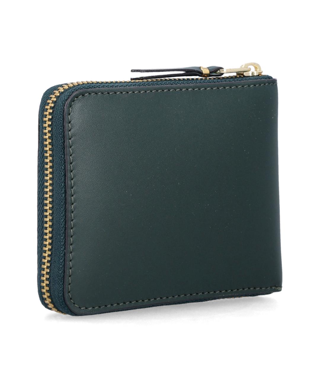COMME DES GARÇONS WALLET Зеленый кожаный кошелек, фото 2
