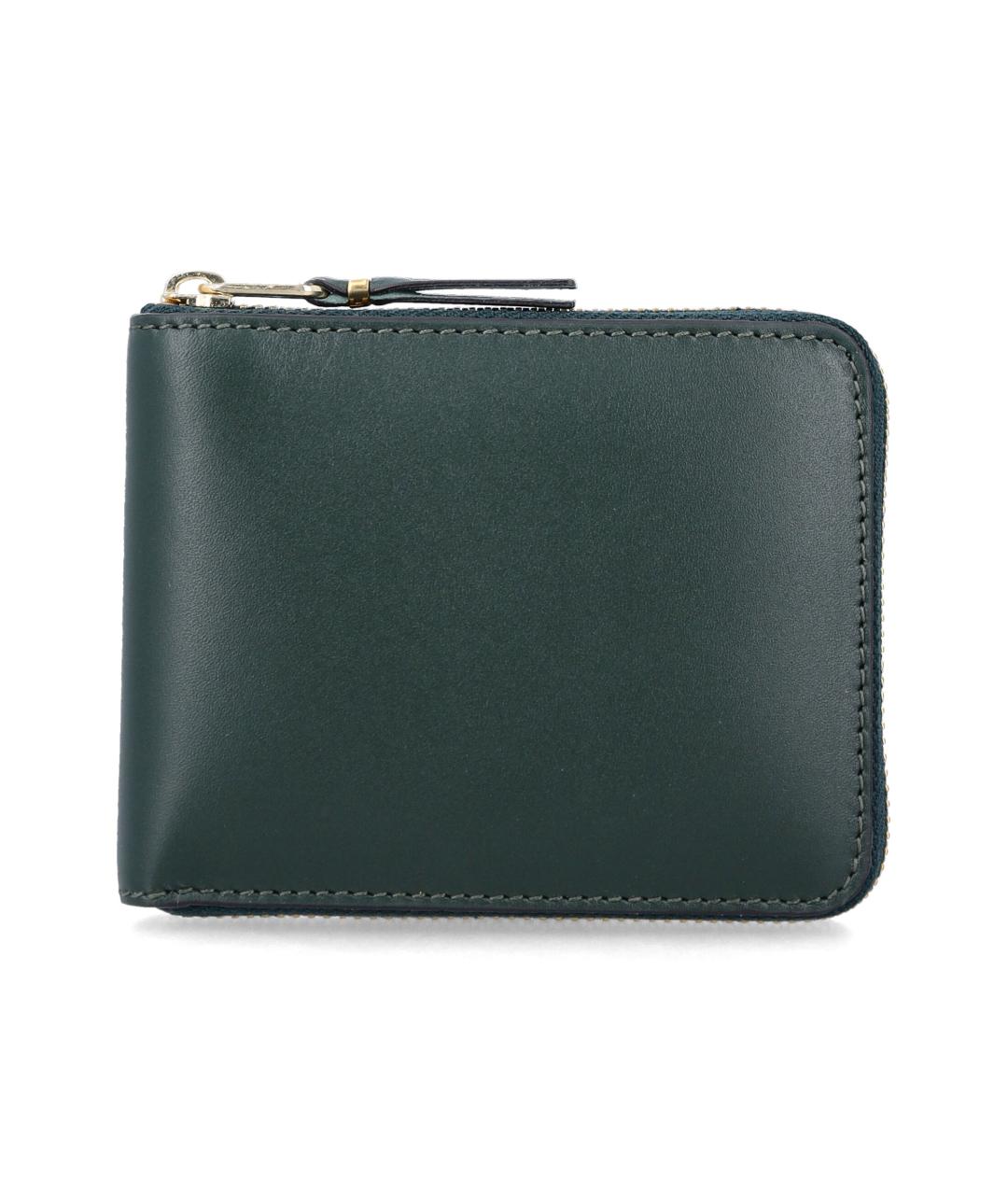 COMME DES GARÇONS WALLET Зеленый кожаный кошелек, фото 1