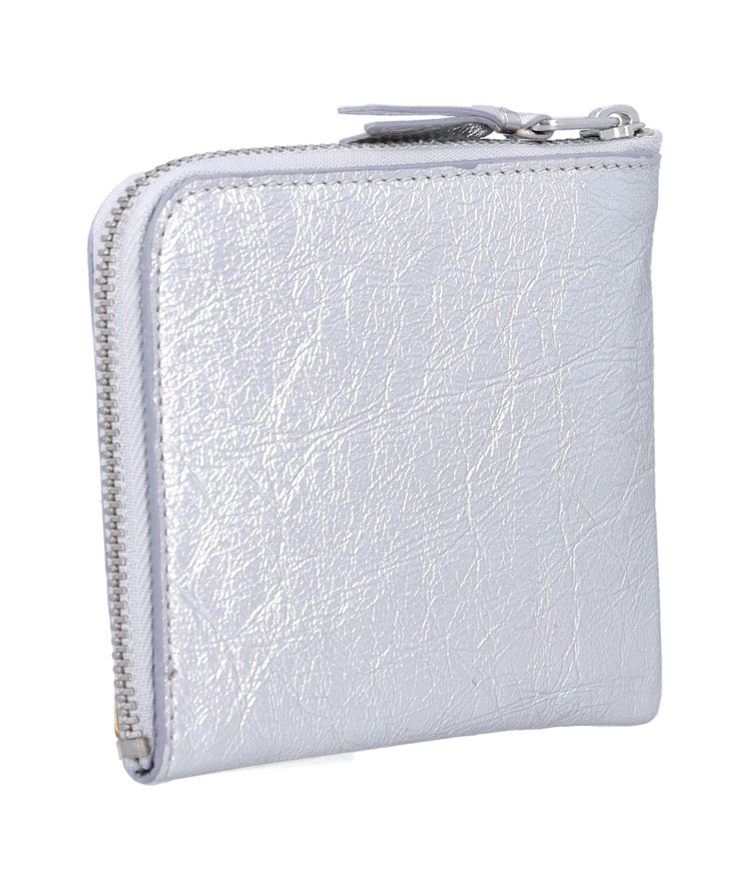 COMME DES GARÇONS WALLET Серебряный кожаный кошелек, фото 2