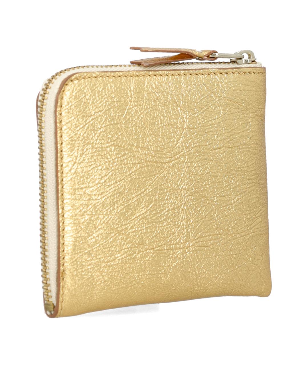 COMME DES GARÇONS WALLET Золотой кожаный кошелек, фото 2