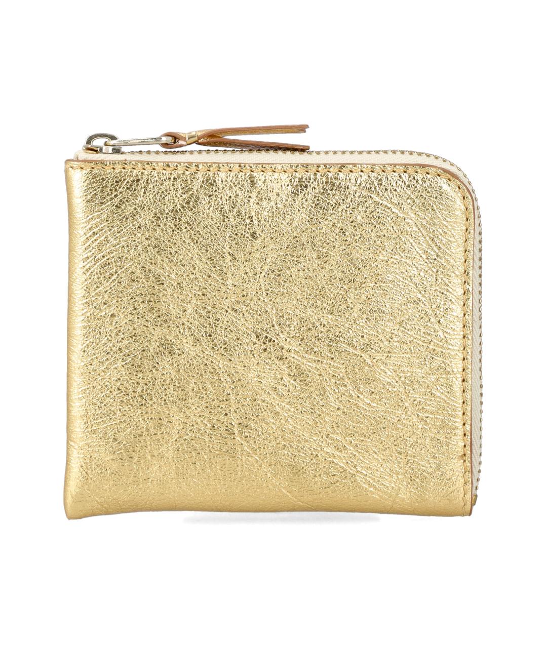 COMME DES GARÇONS WALLET Золотой кожаный кошелек, фото 1