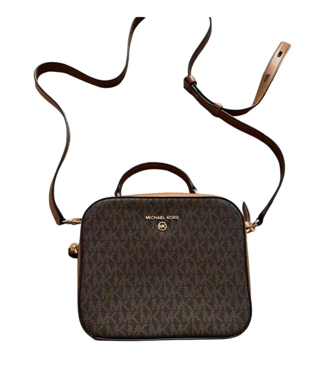 MICHAEL KORS Коричневая сумка с короткими ручками из искусственной кожи, фото 1