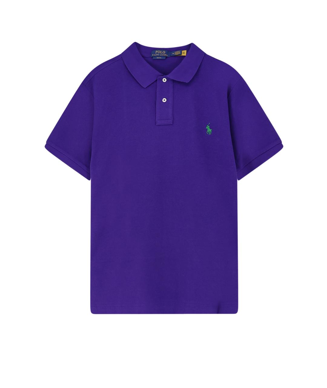 POLO RALPH LAUREN Фиолетовое хлопковое поло с коротким рукавом, фото 1