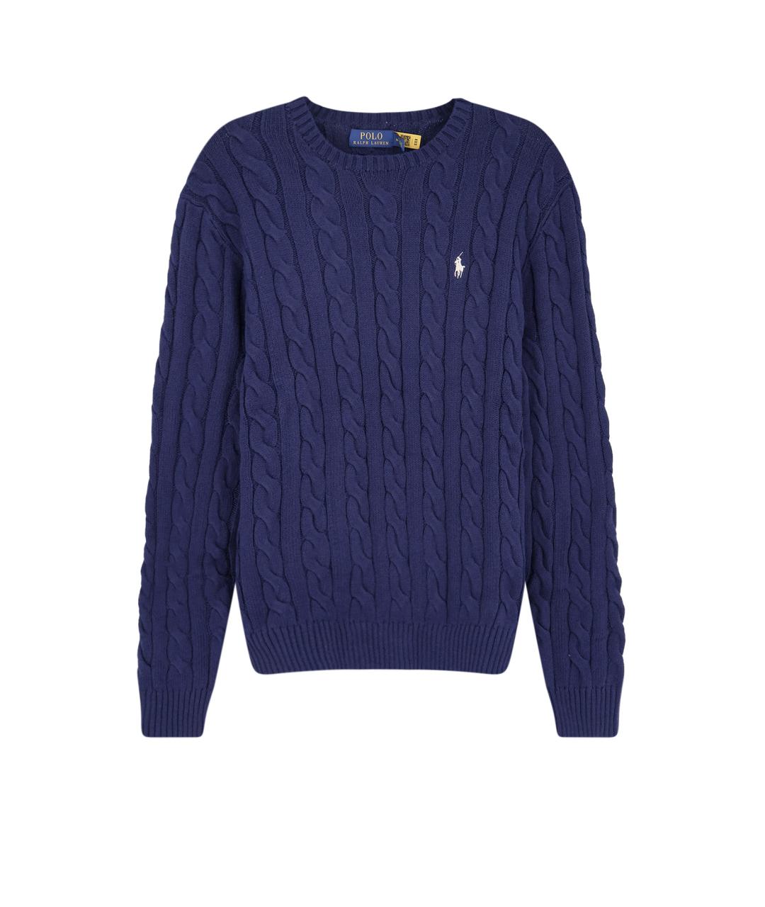 POLO RALPH LAUREN Синий хлопковый джемпер / свитер, фото 1