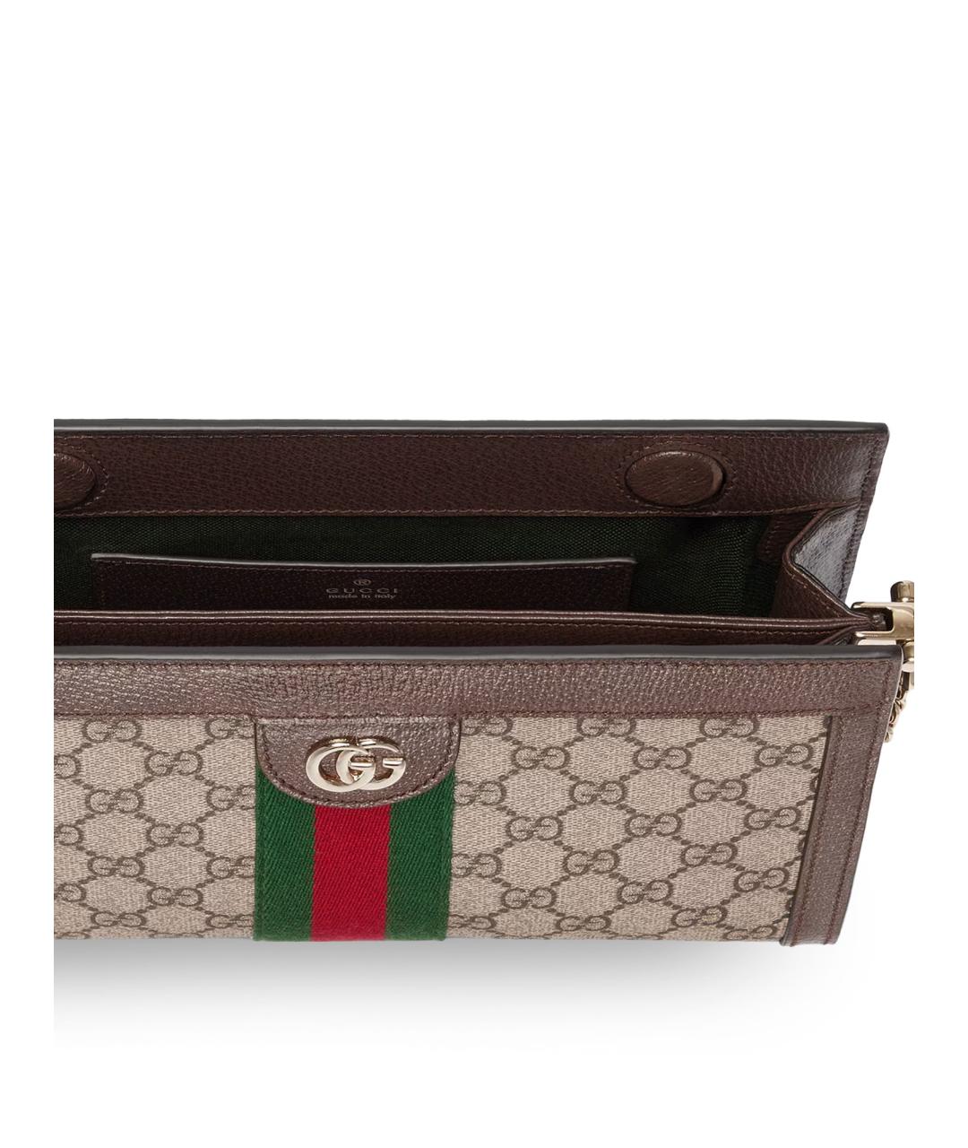 GUCCI Бежевая тканевая сумка через плечо, фото 4