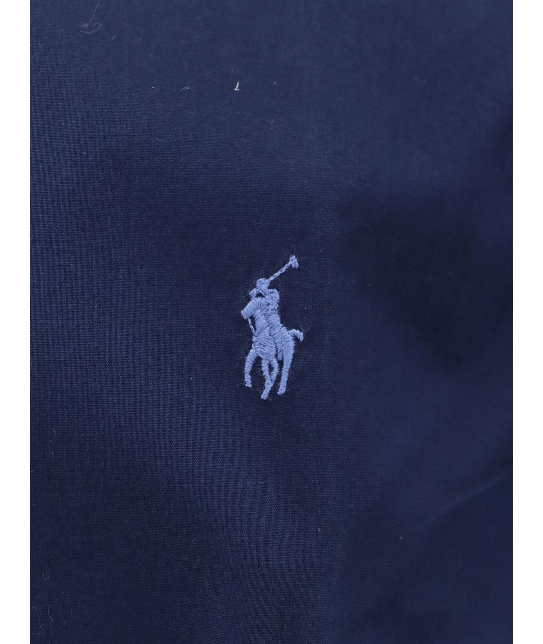 POLO RALPH LAUREN Синяя хлопковая классическая рубашка, фото 3