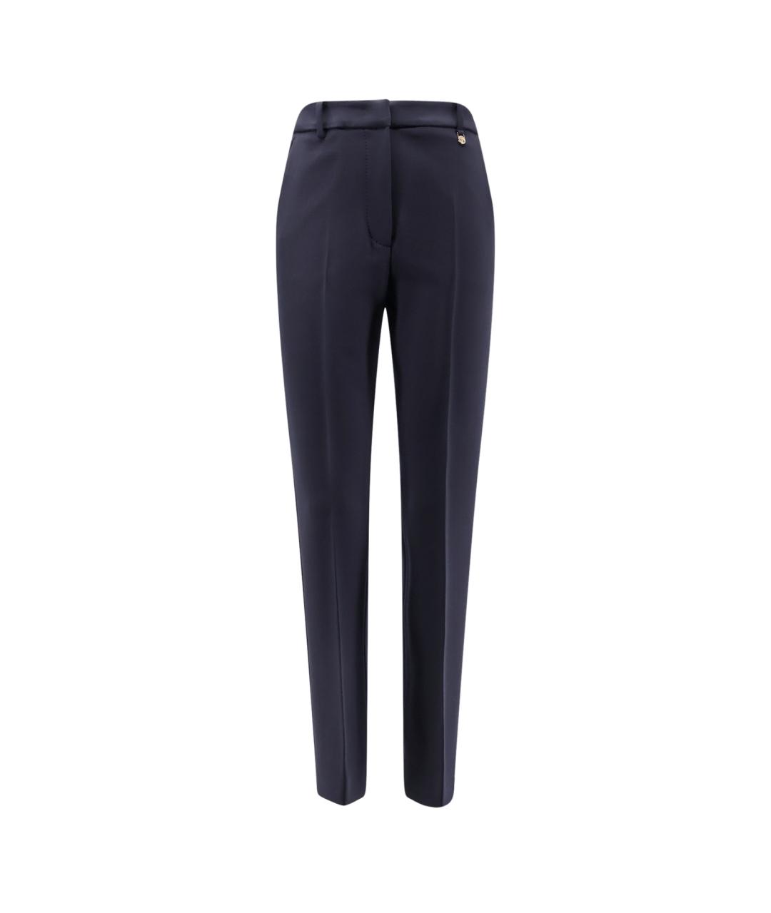 MAX MARA Темно-синие шерстяные брюки узкие, фото 1