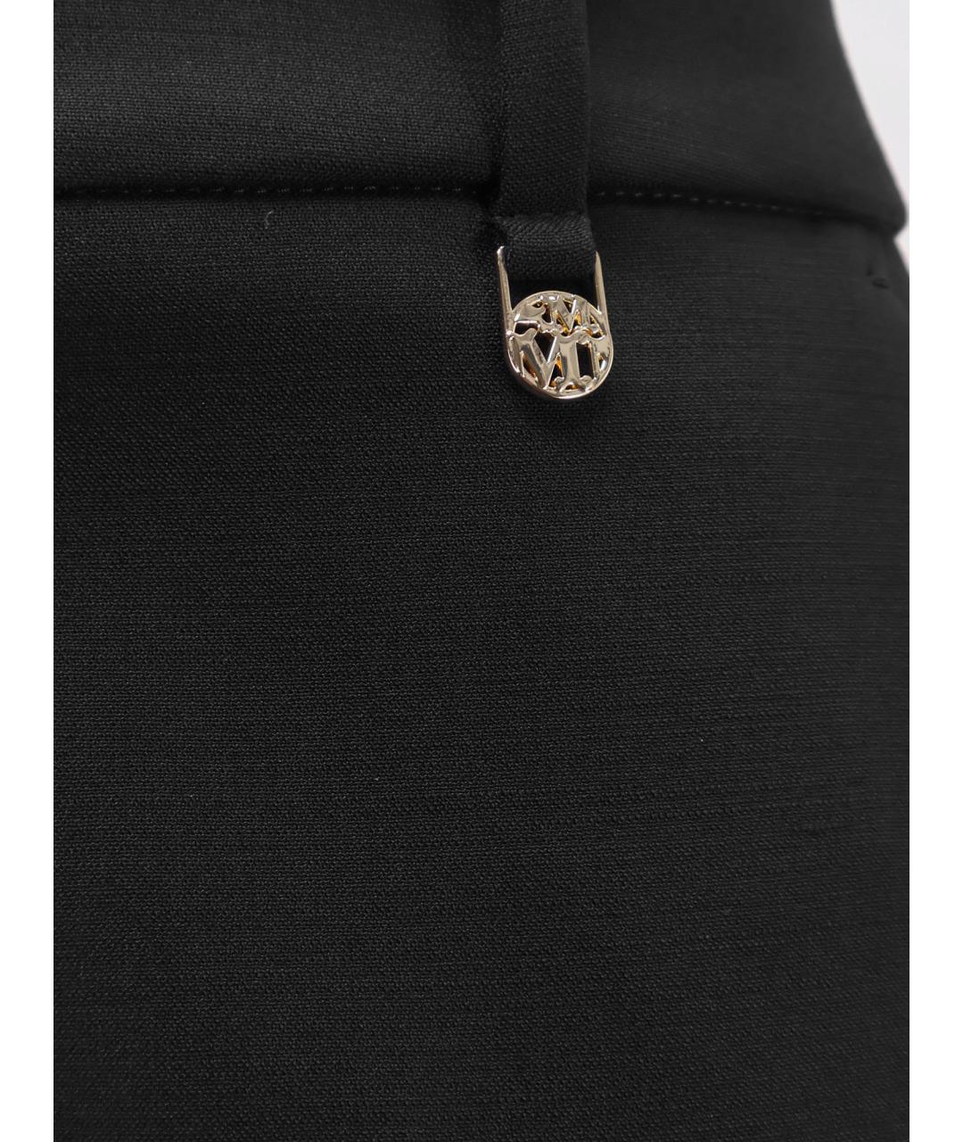 MAX MARA Черные шерстяные брюки узкие, фото 2
