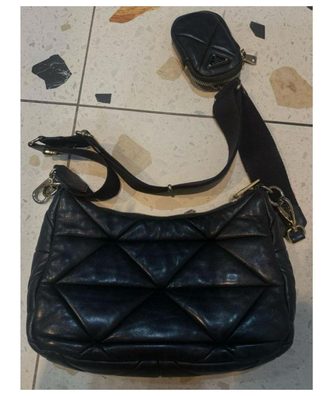 PRADA Черная сумка через плечо из искусственной кожи, фото 3