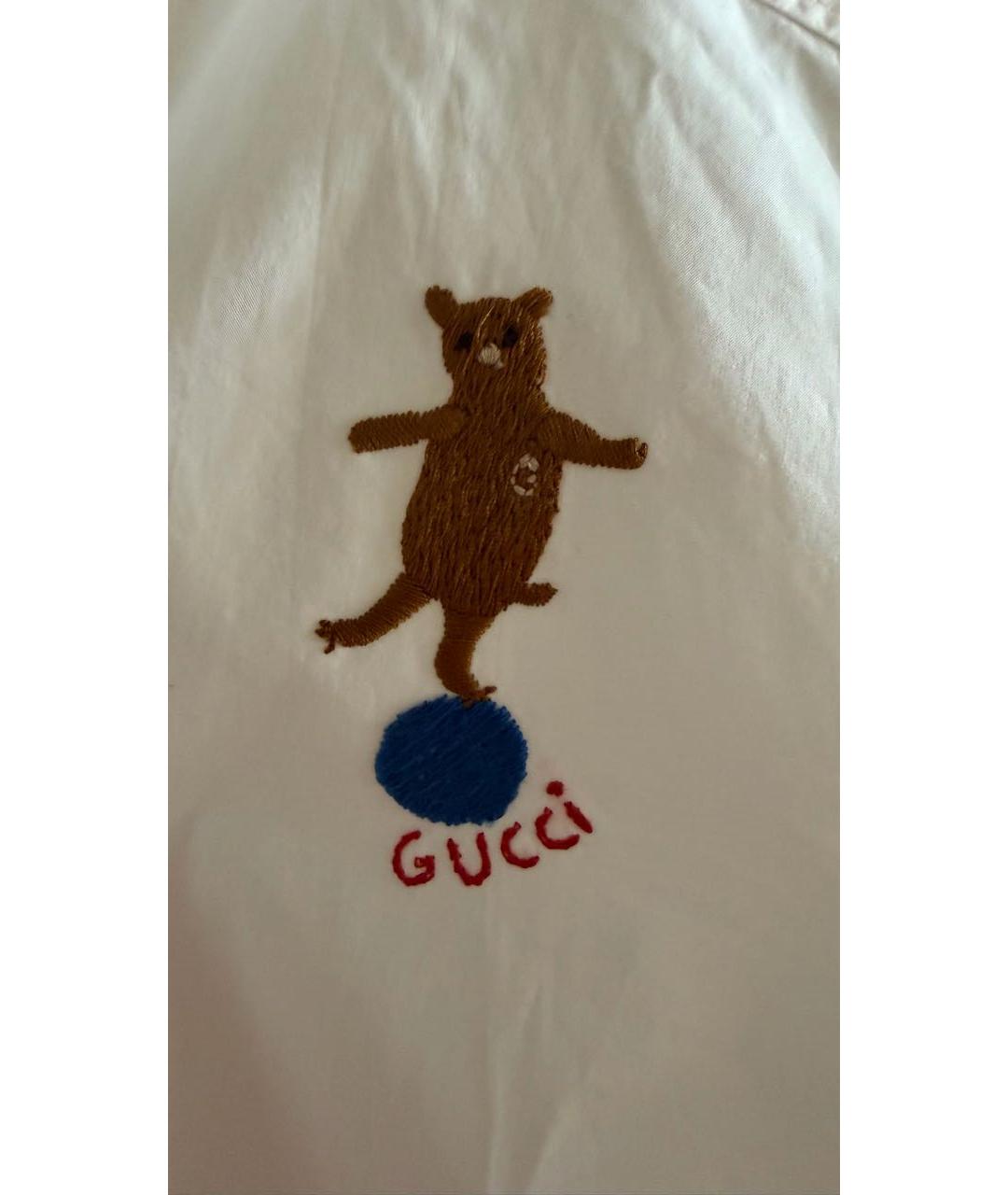 GUCCI Белая хлопковая рубашка, фото 3