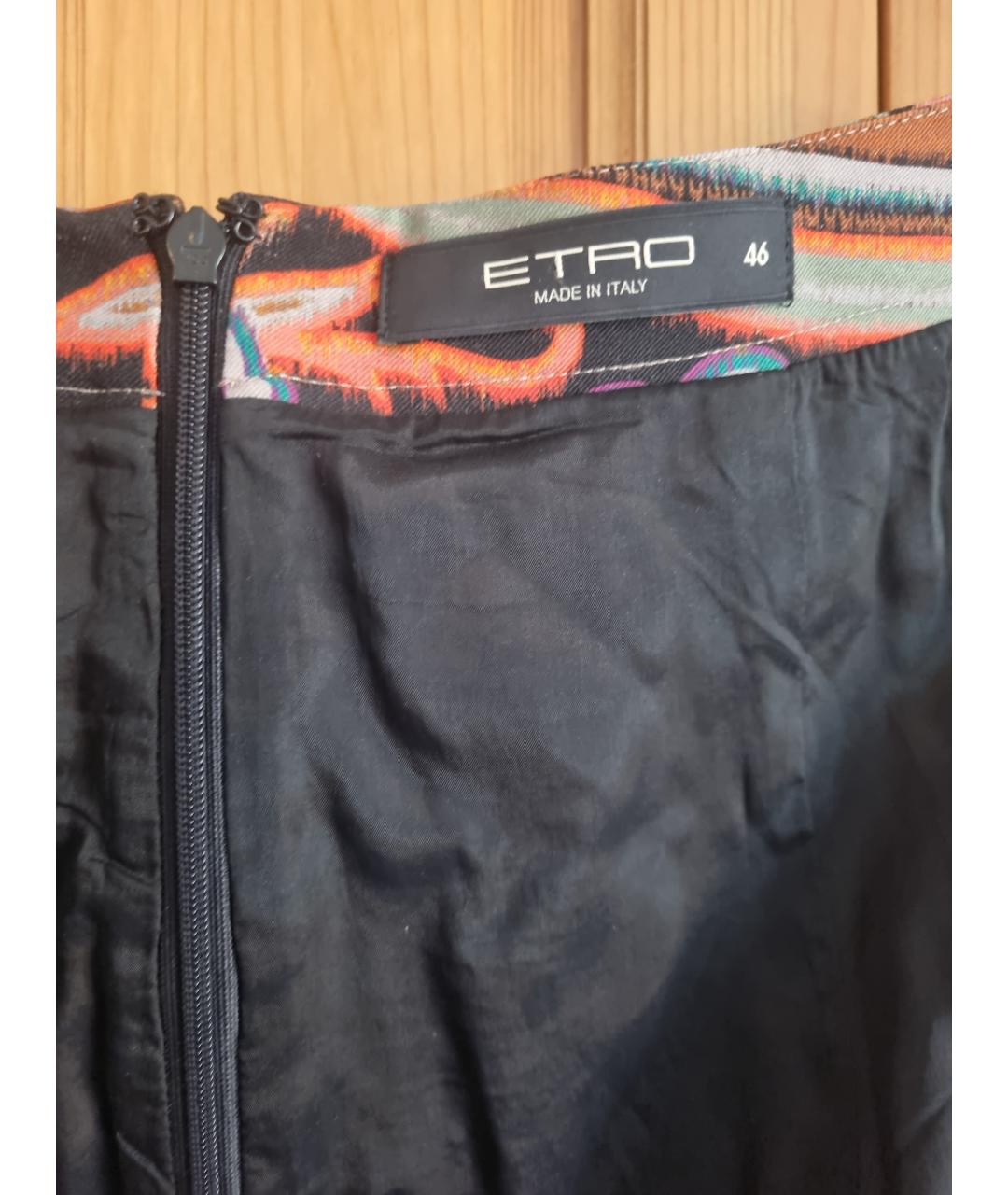 ETRO Мульти шерстяная юбка миди, фото 6